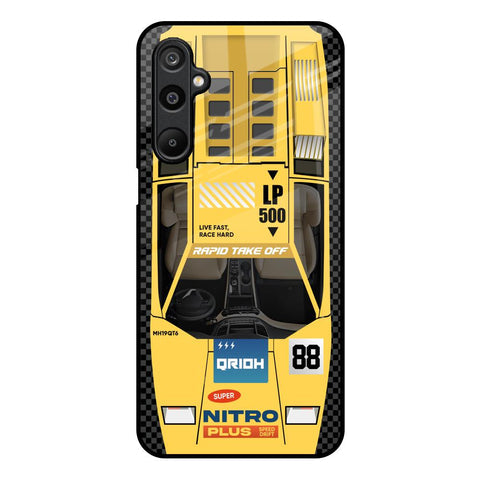 Yellow Racing Car Glossy Case for Samsung Galaxy M16 5G