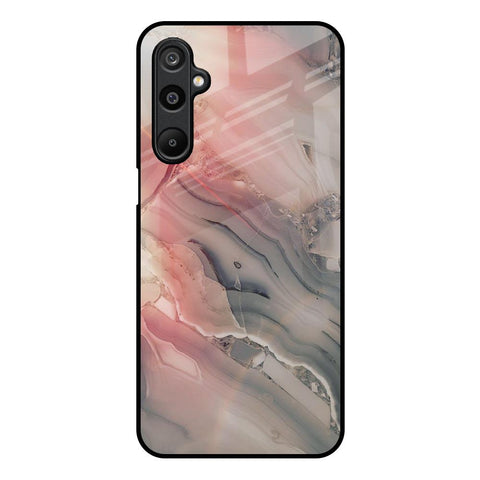 Pink And Grey Marble Glossy Case For Samsung Galaxy M16 5G
