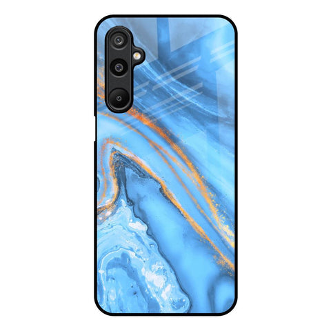 Vibrant Blue Marble Glossy Case for Samsung Galaxy M16 5G