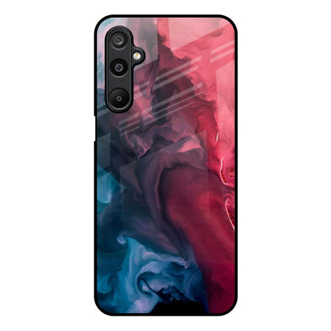 Blue & Red Smoke Glossy Case for Samsung Galaxy M16 5G