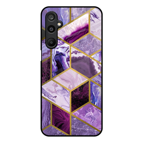 Purple Rhombus Marble Glossy Case for Samsung Galaxy M16 5G