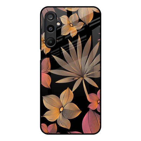 Lines Pattern Flowers Glossy Case for Samsung Galaxy M16 5G