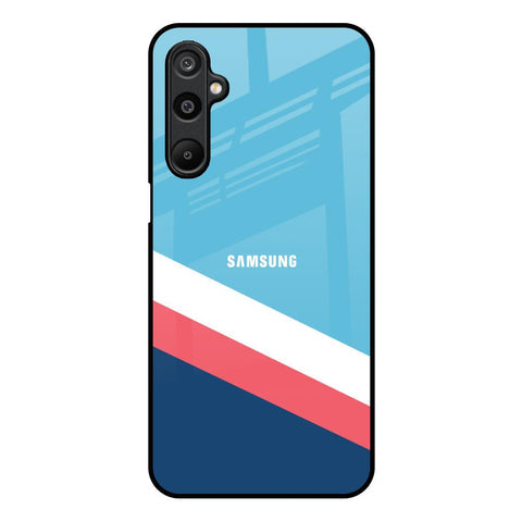 Pink & White Stripes Glossy Case For Samsung Galaxy M16 5G