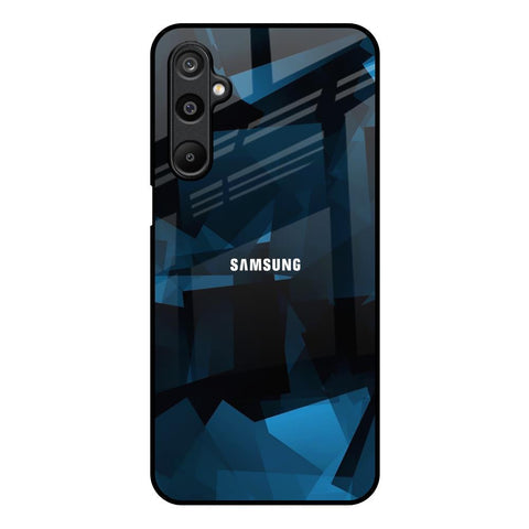 Polygonal Blue Box Glossy Case For Samsung Galaxy M16 5G