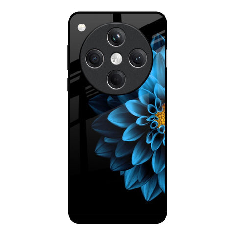 Half Blue Flower Glossy Case for Oppo Find X8 5G