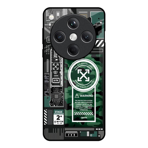 Green Camo Circuit Glossy Case for Oppo Find X8 5G