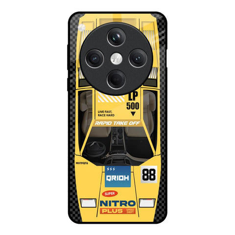 Yellow Racing Car Glossy Case for Oppo Find X8 5G