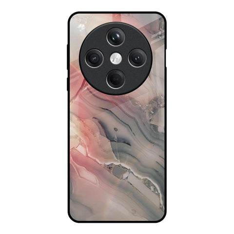 Pink And Grey Marble Glossy Case For Oppo Find X8 5G