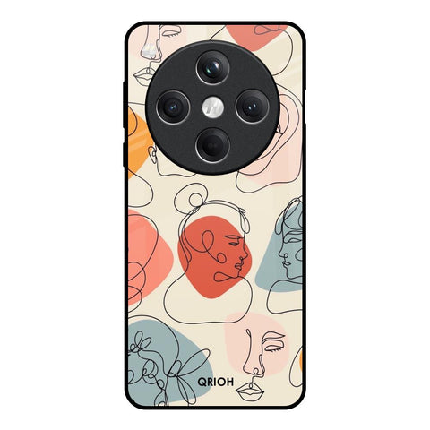 Abstract Faces Glossy Case for Oppo Find X8 5G