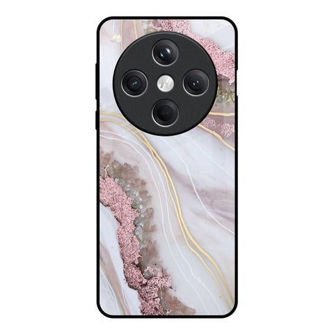 Pink & Gold Gllitter Marble Glossy Case for Oppo Find X8 5G