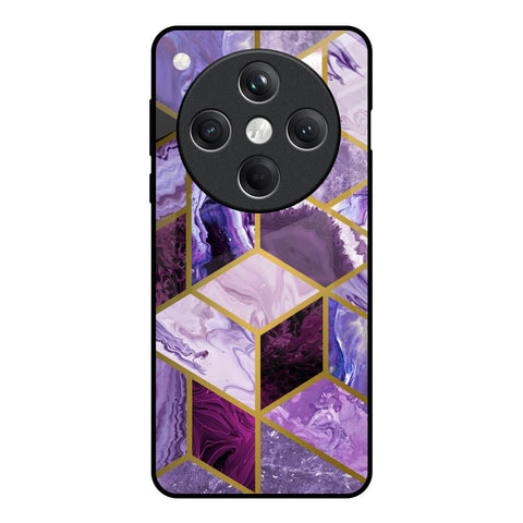 Purple Rhombus Marble Glossy Case for Oppo Find X8 5G