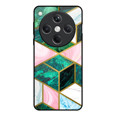Seamless Green Marble Glossy Case for Oppo Find X8 5G
