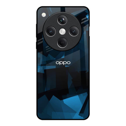 Polygonal Blue Box Glossy Case For Oppo Find X8 5G
