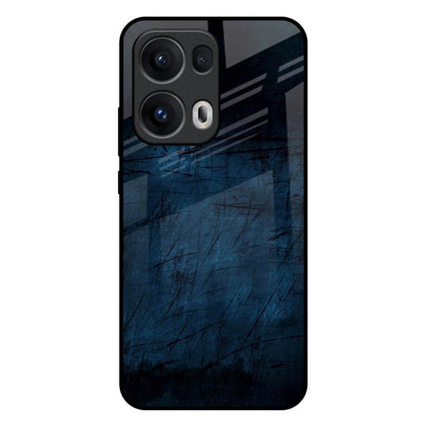 Dark Blue Grunge Glossy Case for Oppo Reno13 Pro 5G
