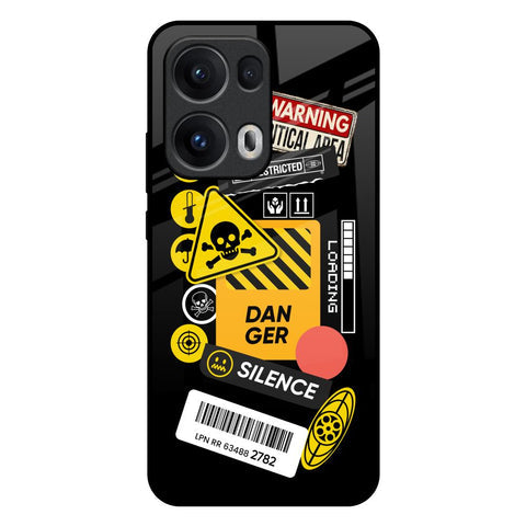 Danger Signs Glossy Case for Oppo Reno13 Pro 5G