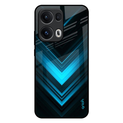 Vertical Blue Arrow Glossy Case For Oppo Reno13 Pro 5G
