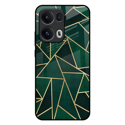 Abstract Green Glossy Case For Oppo Reno13 Pro 5G