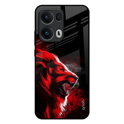 Red Angry Lion Glossy Case for Oppo Reno13 Pro 5G