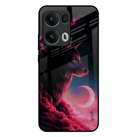 Moon Wolf Glossy Case for Oppo Reno13 Pro 5G