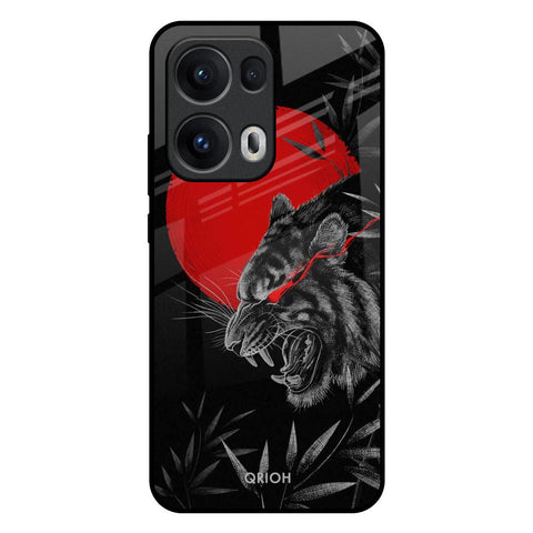 Red Moon Tiger Glossy Case for Oppo Reno13 Pro 5G