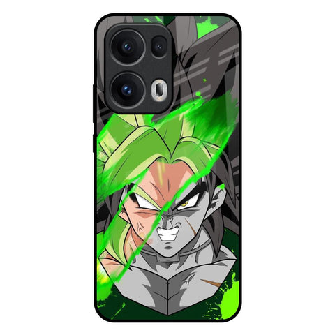 Anime Green Splash Glossy Case for Oppo Reno13 Pro 5G