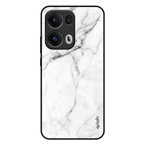 Modern White Marble Glossy Case for Oppo Reno13 Pro 5G