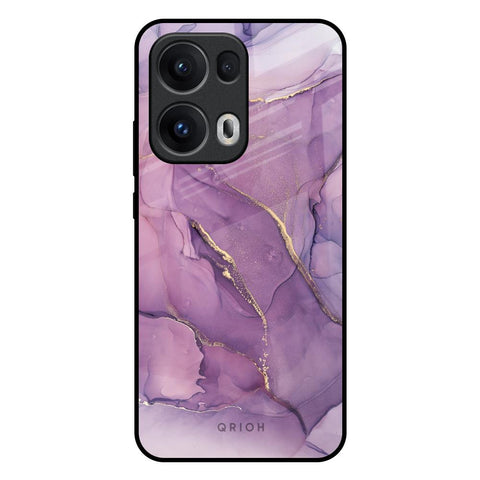 Purple Gold Marble Glossy Case for Oppo Reno13 Pro 5G