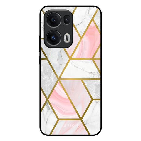 Geometrical Marble Glossy Case for Oppo Reno13 Pro 5G