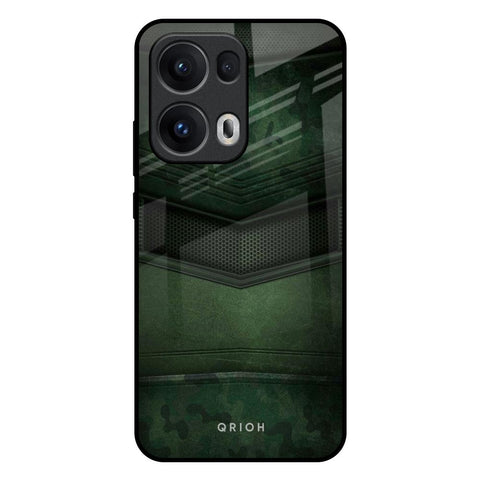 Green Leather Glossy Case for Oppo Reno13 Pro 5G