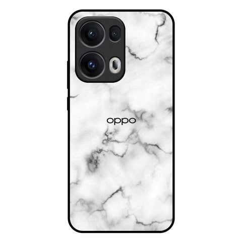 Satin White Marble Glossy Case for Oppo Reno13 Pro 5G