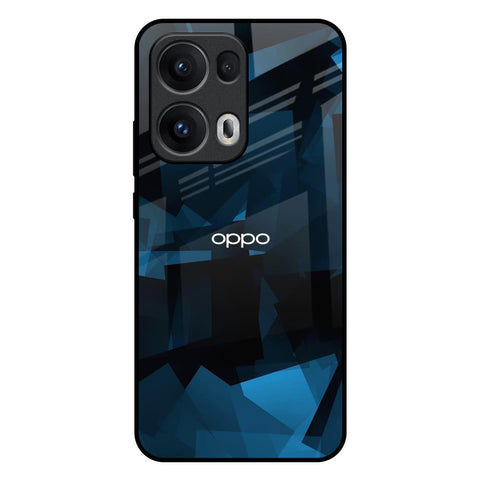 Polygonal Blue Box Glossy Case For Oppo Reno13 Pro 5G