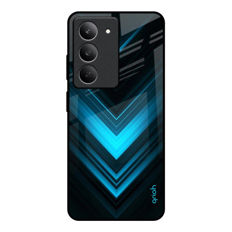 Vertical Blue Arrow Glossy Case For Realme 14x 5G