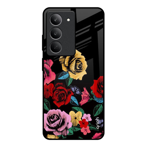Floral Decorative Glossy Case For Realme 14x 5G