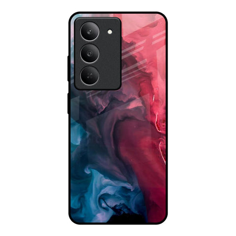 Blue & Red Smoke Glossy Case for Realme 14x 5G