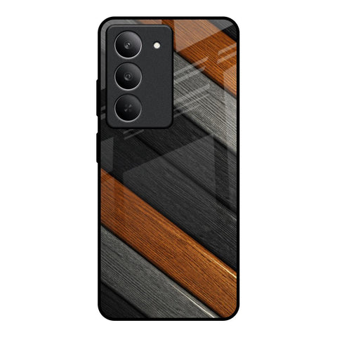 Tri Color Wood Glossy Case for Realme 14x 5G