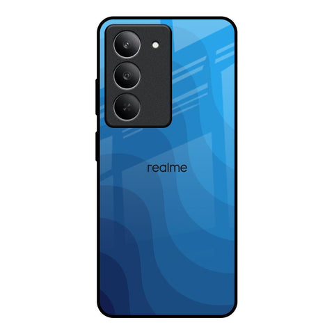 Blue Wave Abstract Glossy Case for Realme 14x 5G