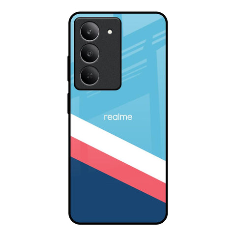Pink & White Stripes Glossy Case For Realme 14x 5G