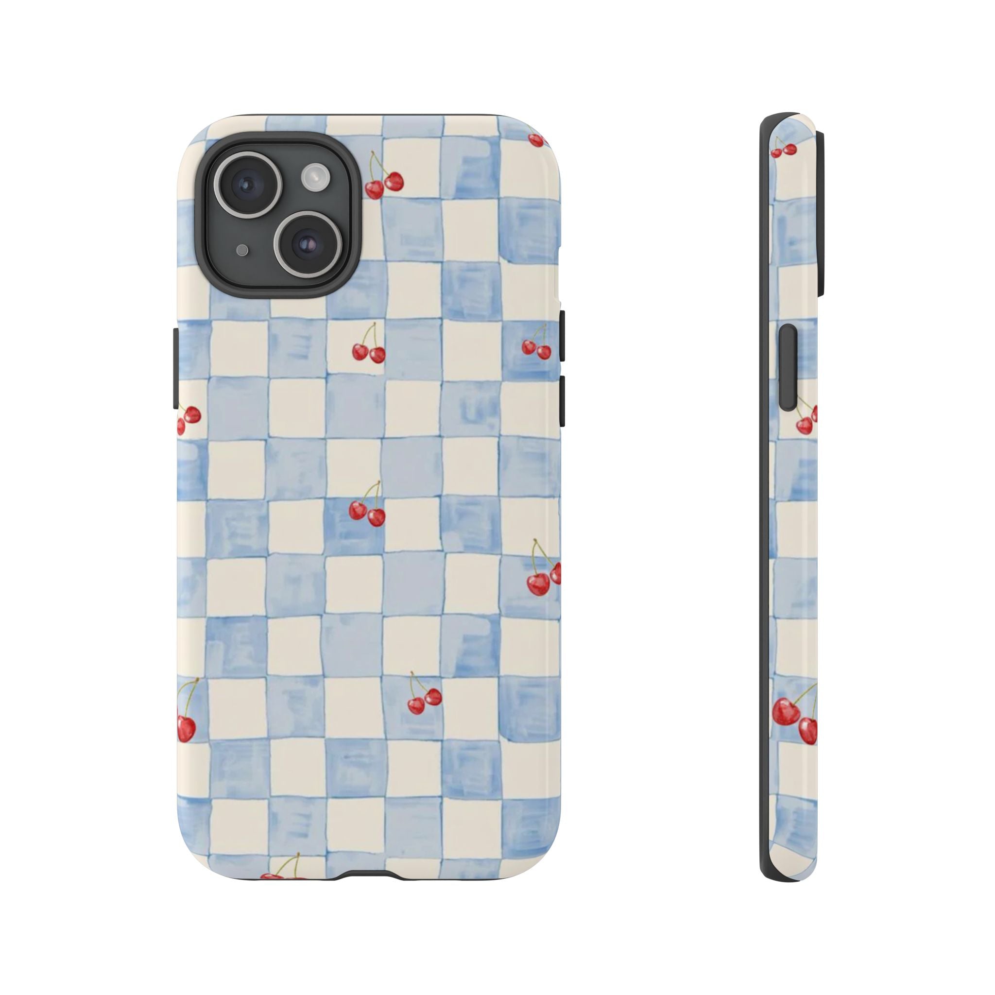 Cherry Check Tough Case  Available For All iPhone Models