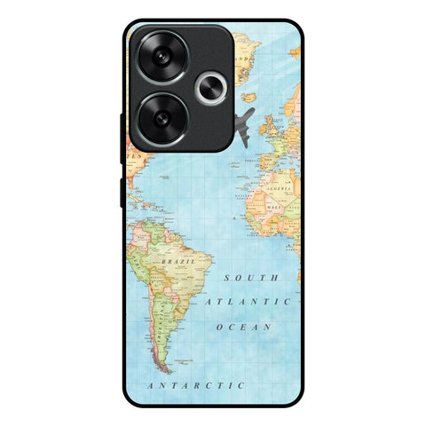 Travel Map Glossy Case for Poco F6 5G