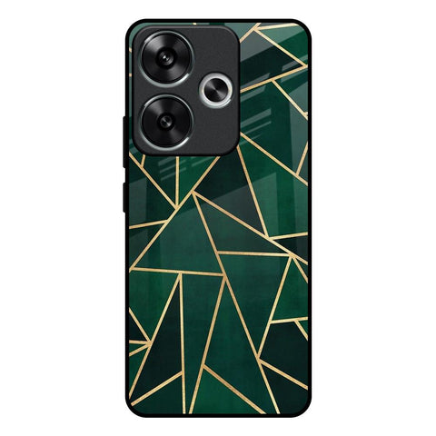 Abstract Green Glossy Case For Poco F6 5G