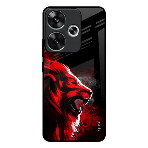 Red Angry Lion Glossy Case for Poco F6 5G