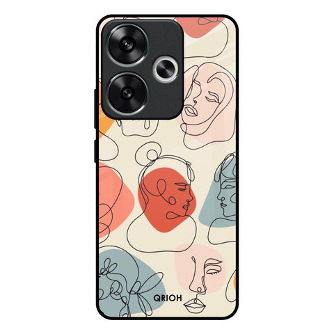 Abstract Faces Glossy Case for Poco F6 5G