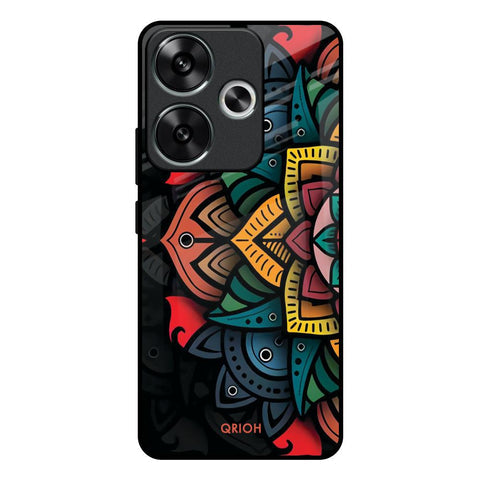 Retro Gorgeous Flower Glossy Case for Poco F6 5G