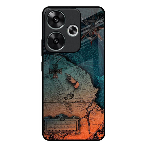 Geographical Map Glossy Case for Poco F6 5G