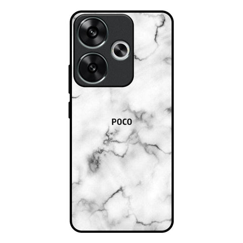 Satin White Marble Glossy Case for Poco F6 5G