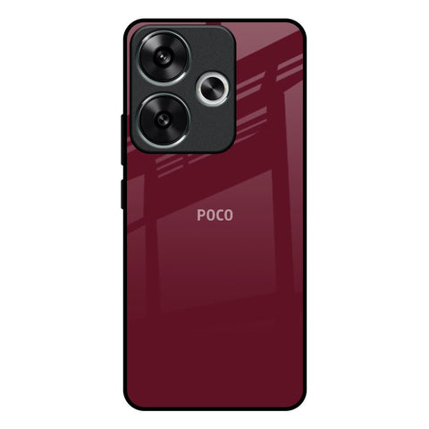 Classic Burgundy Glossy Case for Poco F6 5G