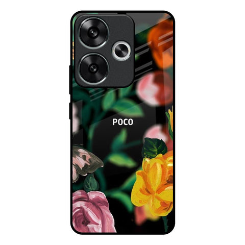 Flowers & Butterfly Glossy Case for Poco F6 5G