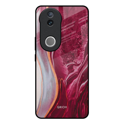 Crimson Ruby Glossy Case for Vivo V50e 5G