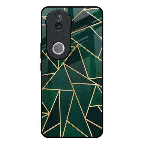 Abstract Green Glossy Case For Vivo V50e 5G