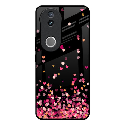 Heart Rain Fall Glossy Case For Vivo V50e 5G